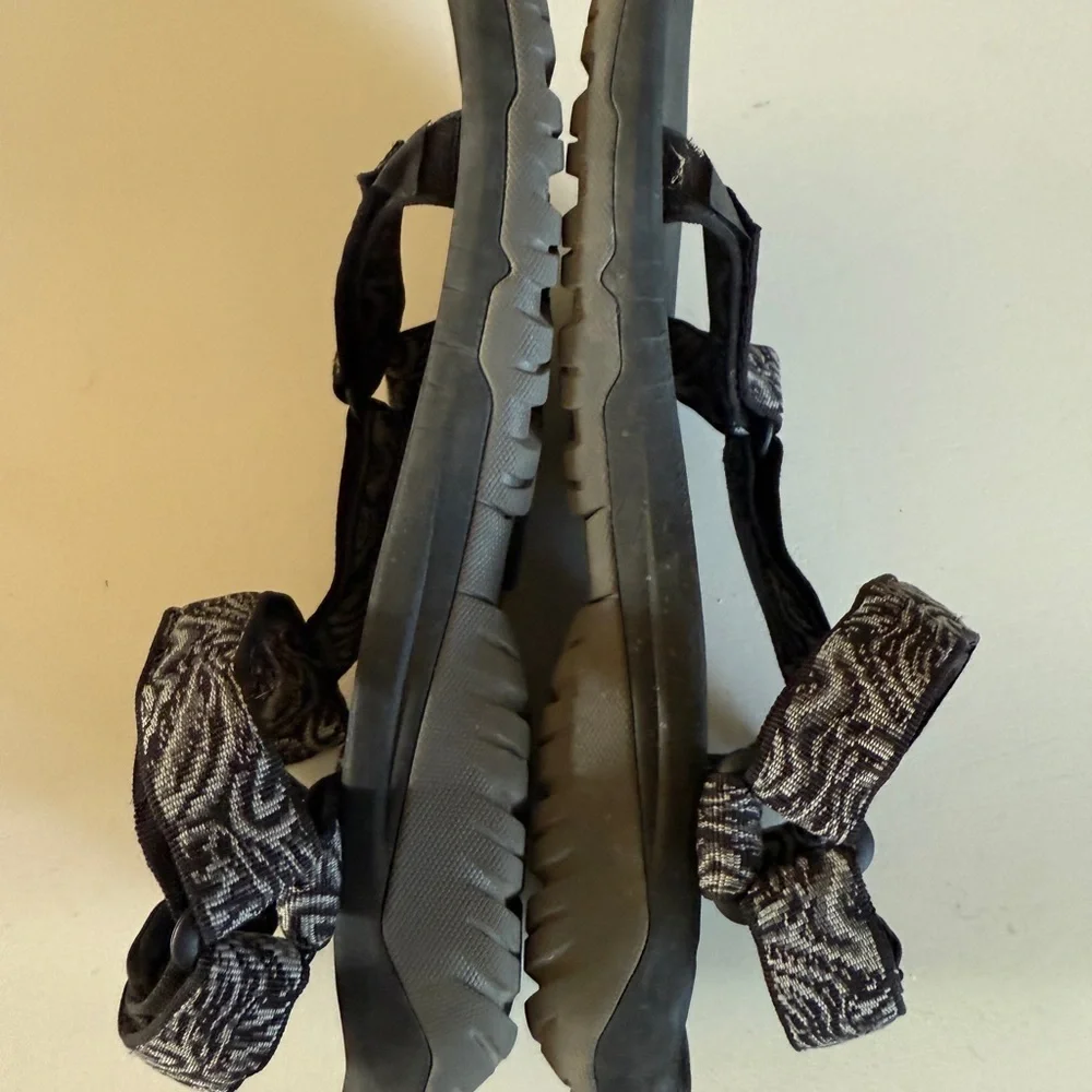 Teva Black and White Patterned Sandals